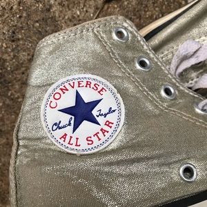 Converse silver high tops